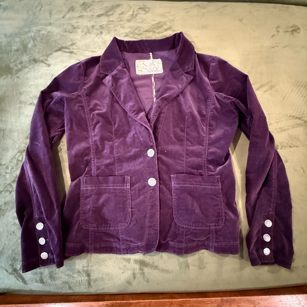 Freestyle Revolution Purple Velvet Blazer Jacket